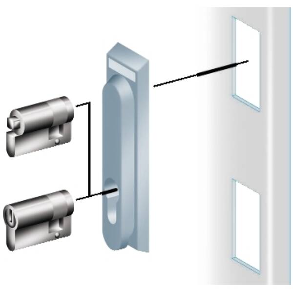 reinforced barrel and key for retractable handle of 3 point lock PLM or PLD - Schneider Electric - NSYTLRME