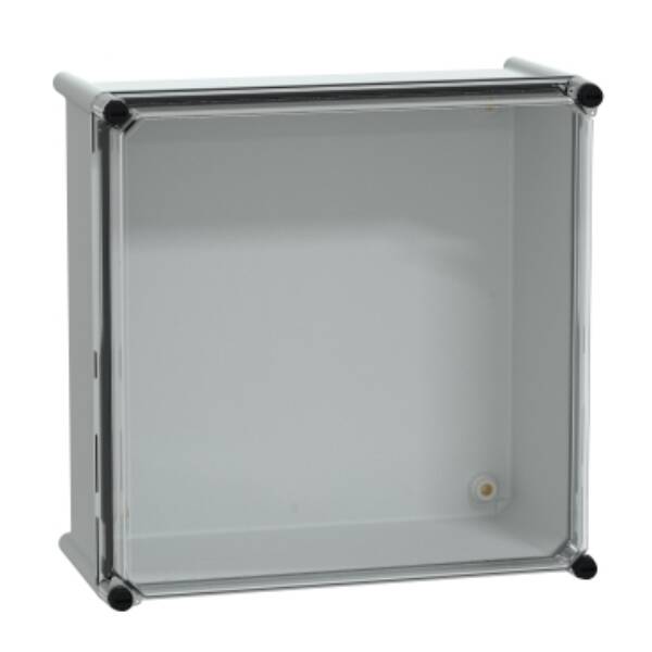 PLS box, polyester rear, transparent PC cover IP65 36x36x18cm - Schneider Electric - NSYPLS3636G