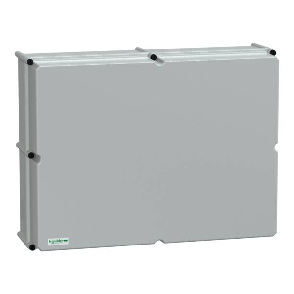 PLS box, polyester rear, opaque PC cover IP65 54x72x23cm - Schneider Electric - NSYPLSC5472AG