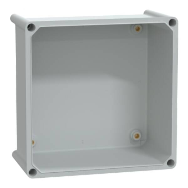 PLS box, polyester rear, polyester cover IP65 27x27x18cm - Schneider Electric - NSYPLSP2727G