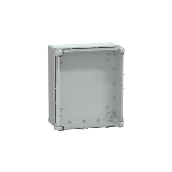 PC box IP66 IK08 RAL7035 Int.H325W275D160 Ext.H341W291D168mm. Transp.cover H60 - Schneider Electric - NSYTBP342916HT