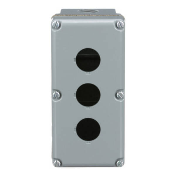 empty control station - 9001K - aluminium - 3 cut-outs Ø 30 - Schneider Electric - 9001KY3