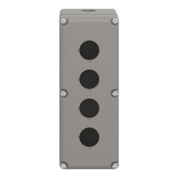 empty control station - 9001K - aluminium - 4 cut-outs Ø 30 - Schneider Electric - 9001KY4