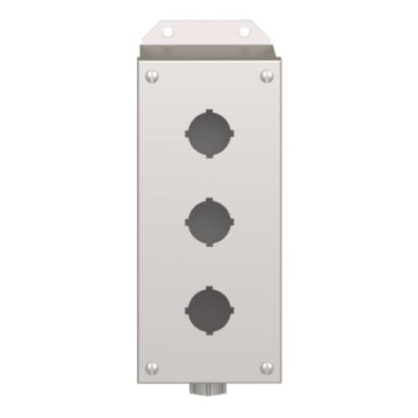 empty control station - 9001K - stainless steel - 3 cut-outs Ø 30 - Schneider Electric - 9001KYSS3