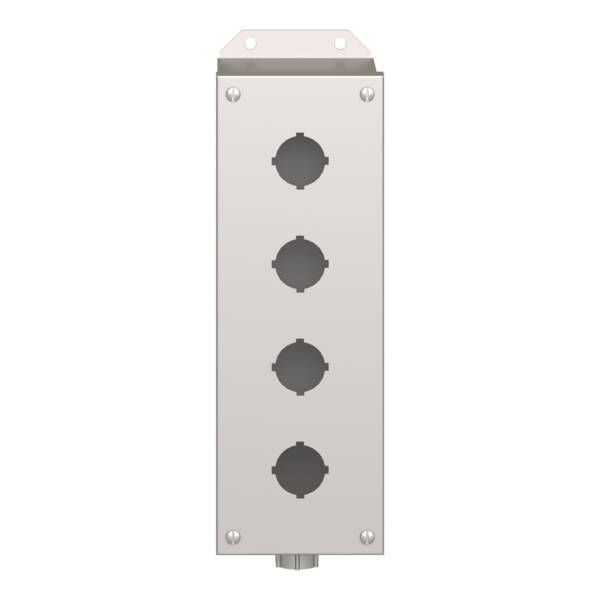 empty control station - 9001K - stainless steel - 4 cut-outs Ø 30 - Schneider Electric - 9001KYSS4