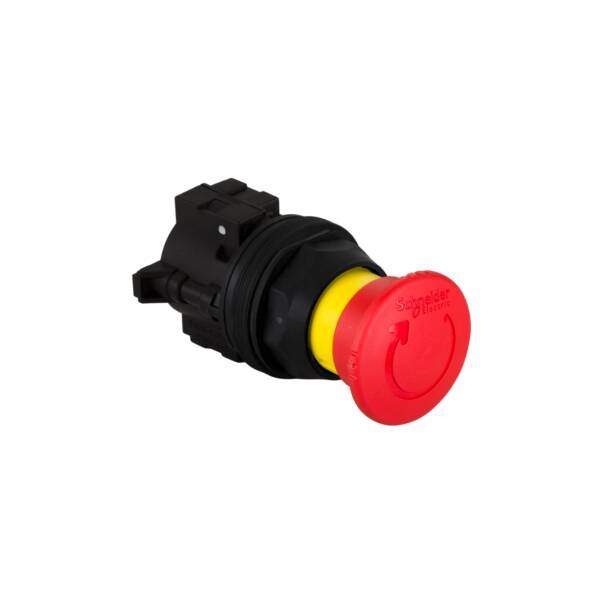 red Ø30 Emergency stop pushbutton Ø40 trigger action/turn release-w/o contact - Schneider Electric - 9001SKR16