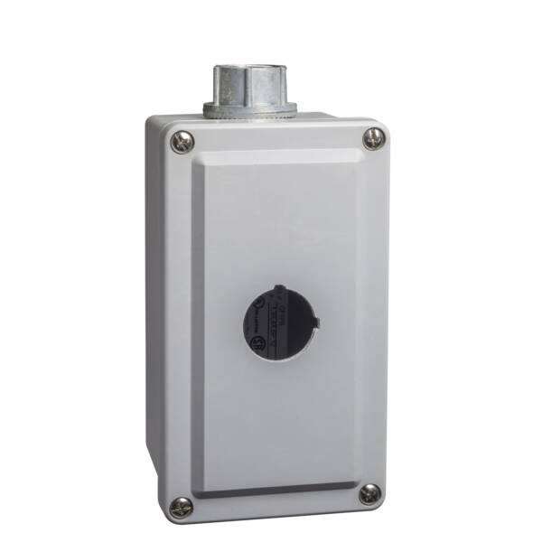empty control station - 9001T - aluminium - 1 cut-out Ø 30 - Schneider Electric - 9001TY1