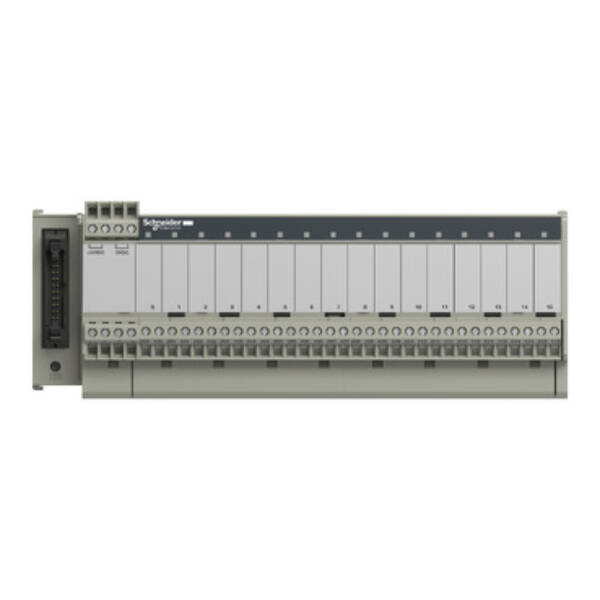 sub-base - soldered electromechanical relays ABE7 - 16 channels - relay 10 mm - Schneider Electric - ABE7R16S210