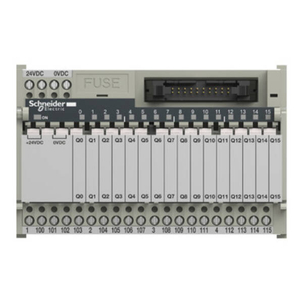 Sub-base with plug-in electromechanical relay ABE7, 16 channels, relay 5 mm - Schneider Electric - ABE7R16T111