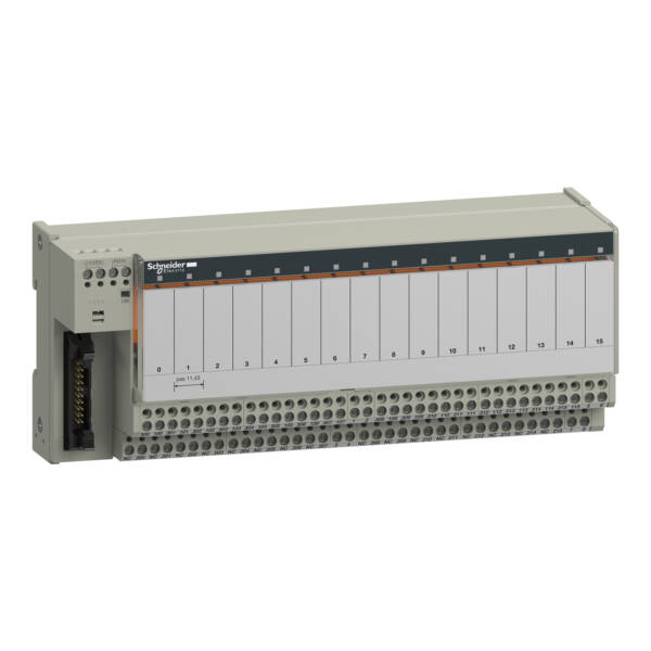 Sub-base with plug-in electromechanical relay ABE7 - 16 channels - relay 10 mm - Schneider Electric - ABE7R16T230