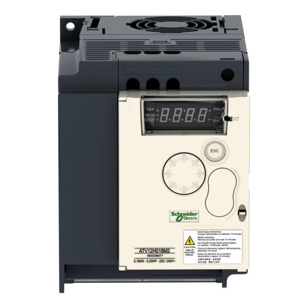 variable speed drive ATV12 - 1.5kW - 2hp - 200..240V - 1ph - with heat sink - Schneider Electric - ATV12HU15M2