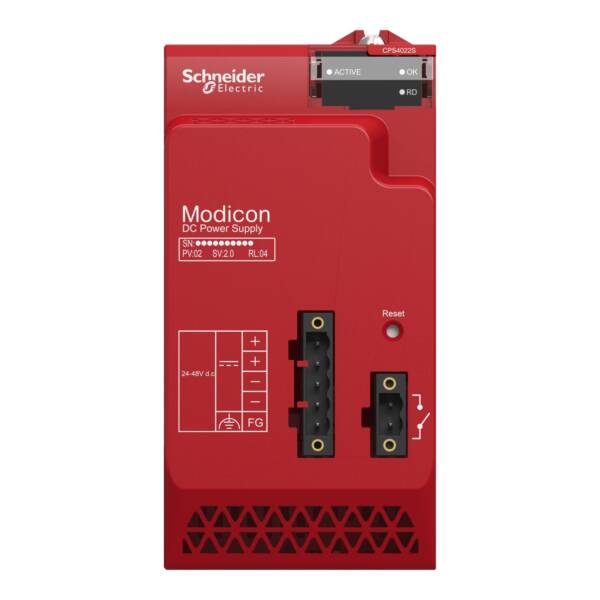 redundant power supply module X80 - 24..48 V DC - Safety - Schneider Electric - BMXCPS4022S