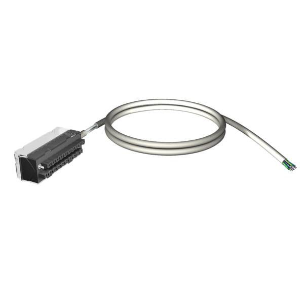 shielded cord set - 28 ways terminal - one end flying leads - for X80 - 5 m - Schneider Electric - BMXFTW508S