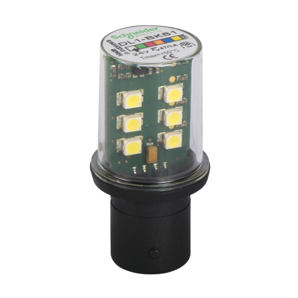 Flashing LED, 24 Vac/Vdc White - Schneider Electric - DL1BKB1