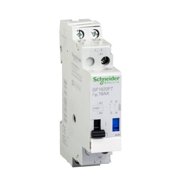 TeSys GF - impulse relay - 16 A - 2 NO - 110 V AC 50/60 Hz coil - Schneider Electric - GF1620F7