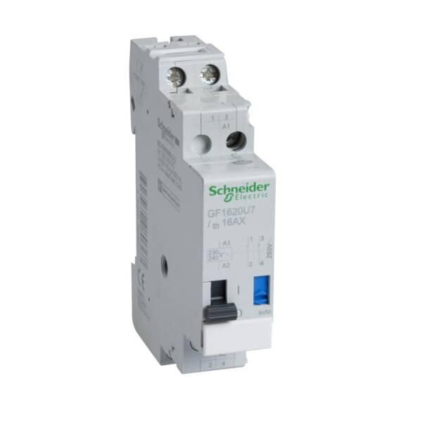 TeSys GF - impulse relay - 16 A - 2 NO - 230...240 V AC 50/60 Hz coil - Schneider Electric - GF1620U7