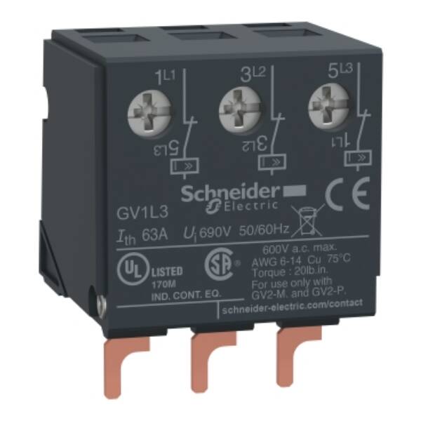 Current limiter module, TeSys GV2, on device mounting - Schneider Electric - GV1L3