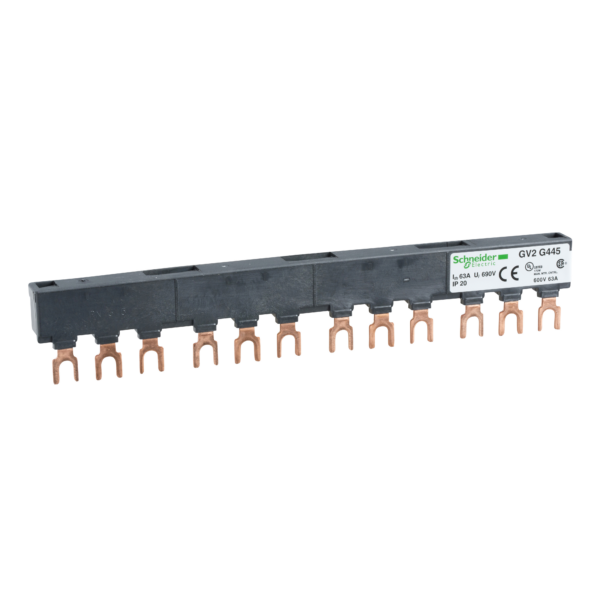 Linergy FT - Comb busbar - 63 A - 4 tap-offs - 45 mm pitch - Schneider Electric - GV2G445