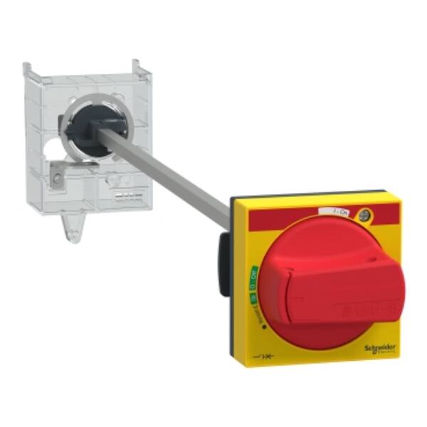 Extended rotary handle kit,TeSys GV3, IP65, red handle, without trip indication, for GV3L-GV3P - Schneider Electric - GV3APN04