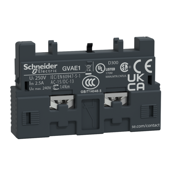 TeSys GV2 & GV3 - auxiliary contact - 1 NO/NC - Schneider Electric - GVAE1