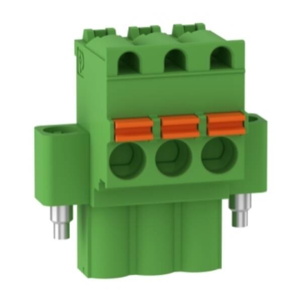 Power Distribution Block, Harmony GTUX, Connector with fixable screws for supply cables (Angle type, 5pcs/set) - Schneider Electric - HMIZXPWS