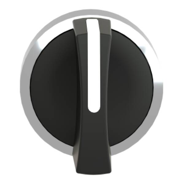 operating head with bezel Ø 28.5 mm, metal - black standard handle - Schneider Electric - KAXZ1M12