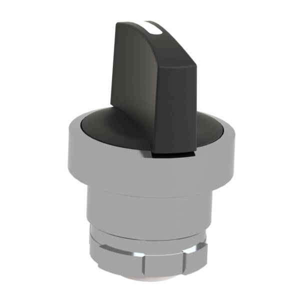 operating head with bezel Ø 28.5 mm, metal - black standard handle - Schneider Electric - KAXZ1M12