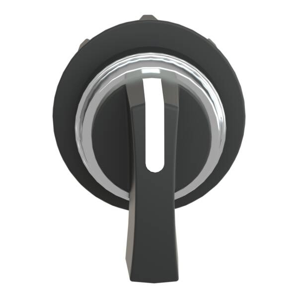 operating head with bezel Ø 29 mm, plastic with metallic finish - black handle - Schneider Electric - KBA1H