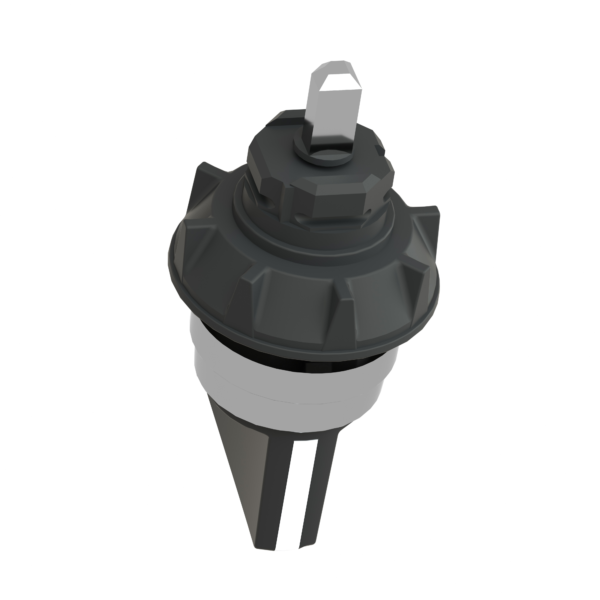 operating head with bezel Ø 29 mm, plastic with metallic finish - black handle - Schneider Electric - KBA1H