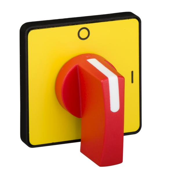 operating head 45 x 45 mm - yellow color - red handle - O-I - Schneider Electric - KCG3H