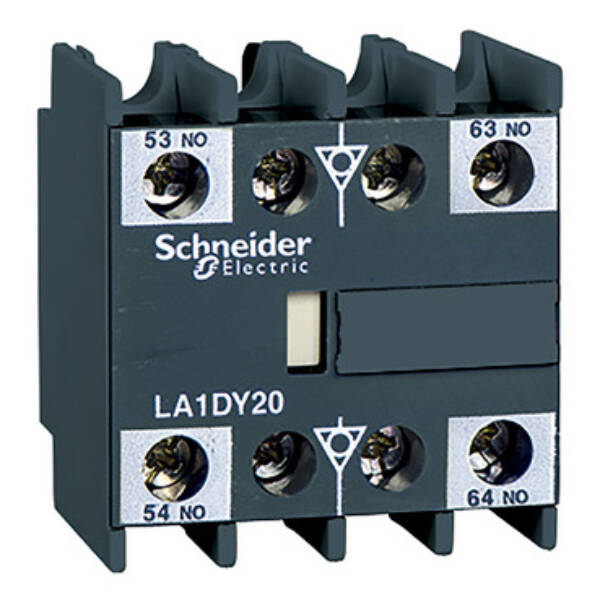 TeSys D - auxiliary contact block - 4 NO - screw clamp terminals - Schneider Electric - LA1DZ40