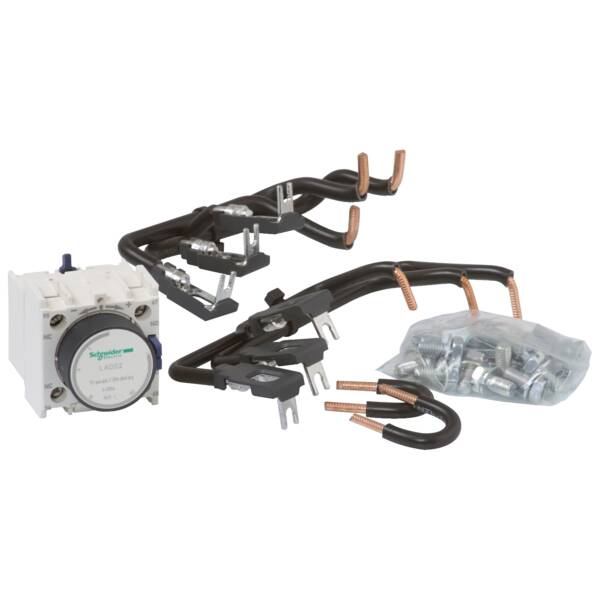 Kit for assembling star delta starters, for 3 x contactors LC1D40-D50, with time delay block - Schneider Electric - LA9D5017