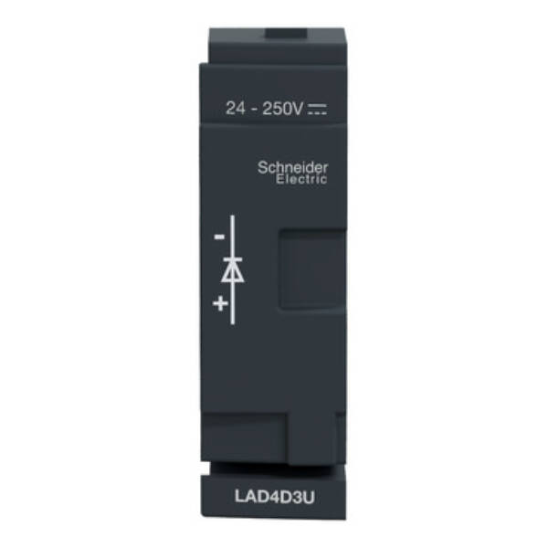 D40A to D65A Diode 24-250VDC Suppressor - Schneider Electric - LAD4D3U