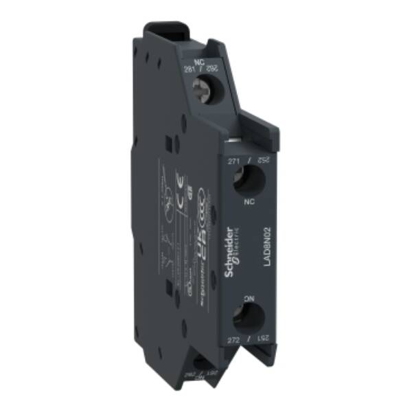 Auxiliary contact block, TeSys D, 2NC, side mounting, screw clamp terminals - Schneider Electric - LAD8N02