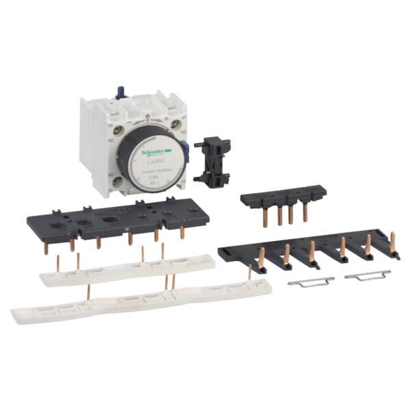 Kit for assembling star delta starters, for 3 x contactors LC1D09-D38 star identical, with time delay block - Schneider Electric - LAD91217