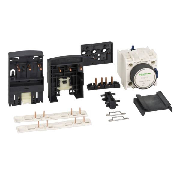 Kit for assembling star delta starters, for 3 x contactors LC1D09-D18 with circuit breaker GV2, compact mounting - Schneider Electric - LAD912GV