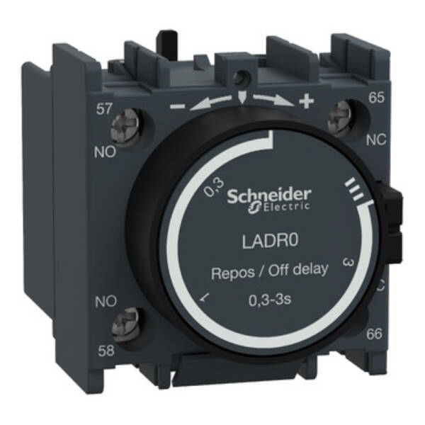 TeSys D - time delay auxiliary contact block - 1 NO + 1 NC screw clamp terminals - Schneider Electric - LADR0