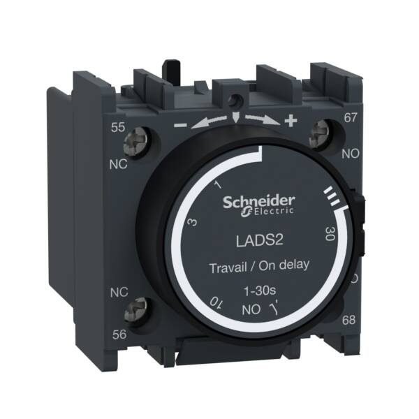 TeSys D - time delay auxiliary contact block - 1 NO + 1 NC screw clamp terminals - Schneider Electric - LADS2