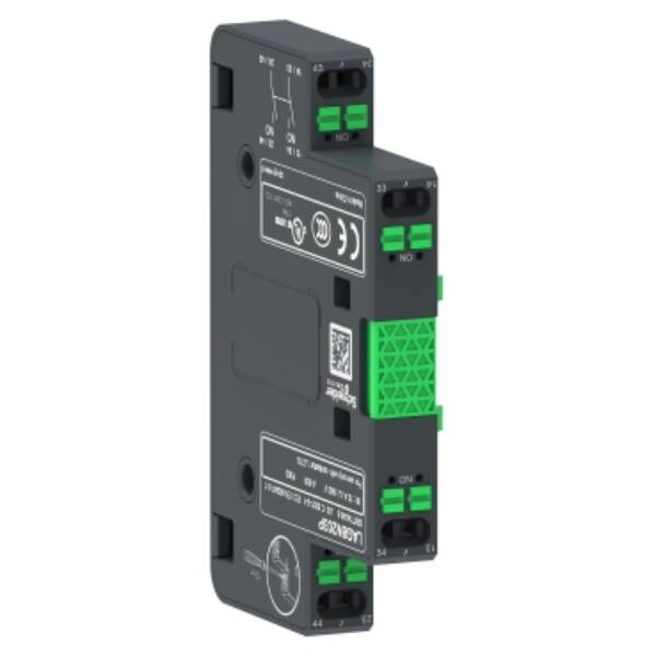 Auxiliary contact block, TeSys Giga, 2NO, lateral face side mounting, push-in terminals L1/R1 - Schneider Electric - LAG8N203P