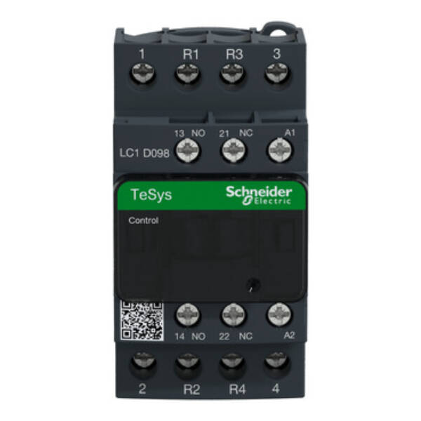 TeSys D contactor - 4P(2 NO + 2 NC) - AC-1 - <= 440 V 20 A - 110 V AC coil - Schneider Electric - LC1D098F7