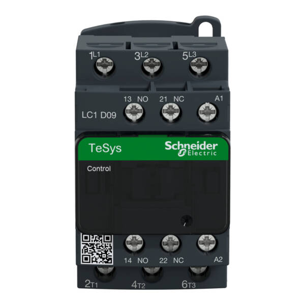 TeSys D contactor - 3P(3 NO) - AC-3 - <= 440 V 9 A - 60 V AC coil - Schneider Electric - LC1D09EE7