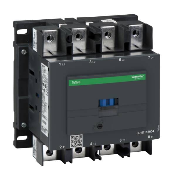 TeSys D contactor - 4P(4 NO) - AC-1 - <= 440 V 200 A - 110 V AC 50/60 Hz coil - Schneider Electric - LC1D1150046F7