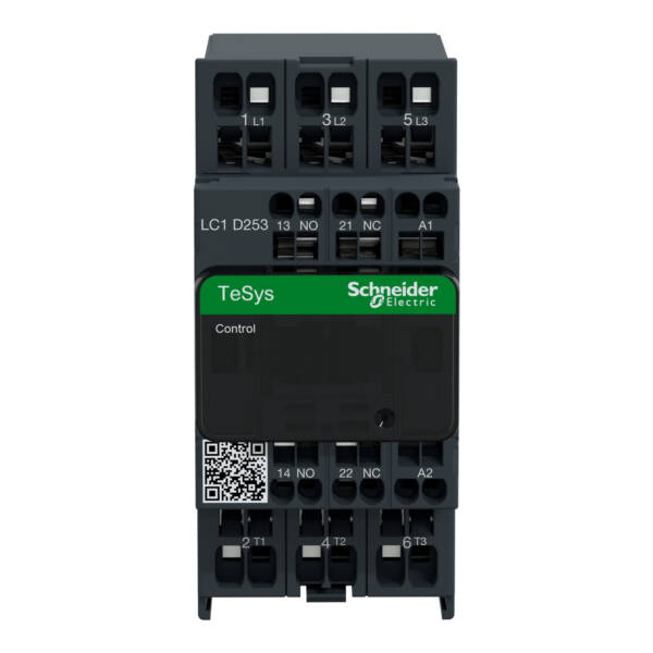 TeSys D contactor - 3P(3 NO) - AC-3 - <= 440 V 25 A - 24 V AC coil - Schneider Electric - LC1D253B7