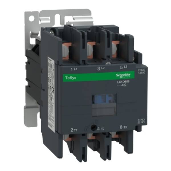 TeSys D contactor - 3P(3 NO) - AC-3 - <= 440 V 80 A - 24 V DC standard coil - Schneider Electric - LC1D806BD