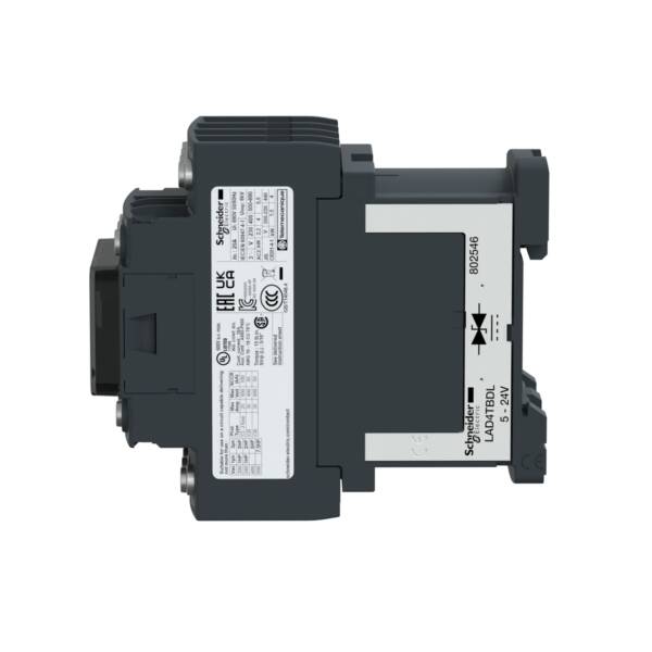 TeSys D contactor - 4P(4 NO) - AC-1 - <= 440 V 20 A - 24 V DC low cons coil - Schneider Electric - LC1DT206BL