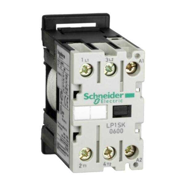 TeSys SK - mini contactor - 2P (2 NO) - AC-1 - 690 V 12 A - 24 V DC coil - Schneider Electric - LP1SK0600BD