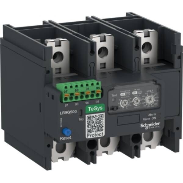 Electronic thermal overload relay, TeSys Giga, 125…500 A, class 5E…30E, push-in control connection - Schneider Electric - LR9G500