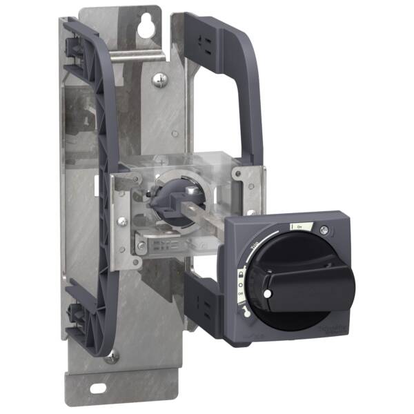 Mounting bracket kit with extended rotary handle, TeSys U, IP54, black handle, with trip indication, for LUB - Schneider Electric - LU9APN21