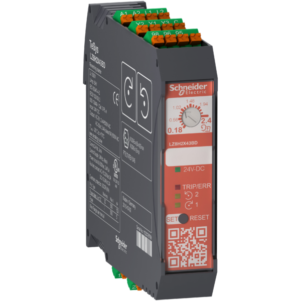 Reversing Starter TeSys H Safe-Torque-Off 3kW-400V control 24VDC Spring - Schneider Electric - LZ8H6X53BD