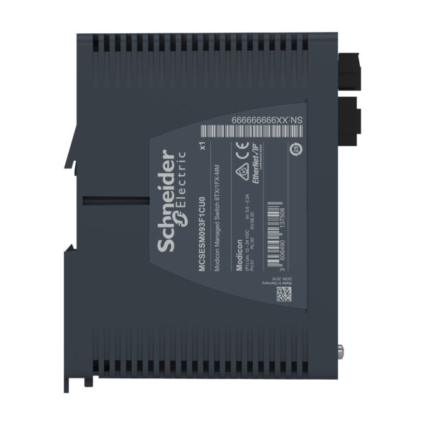 Modicon Managed Switch - 8 ports for copper + 1 port for fiber optic multimode - Schneider Electric - MCSESM093F1CU0